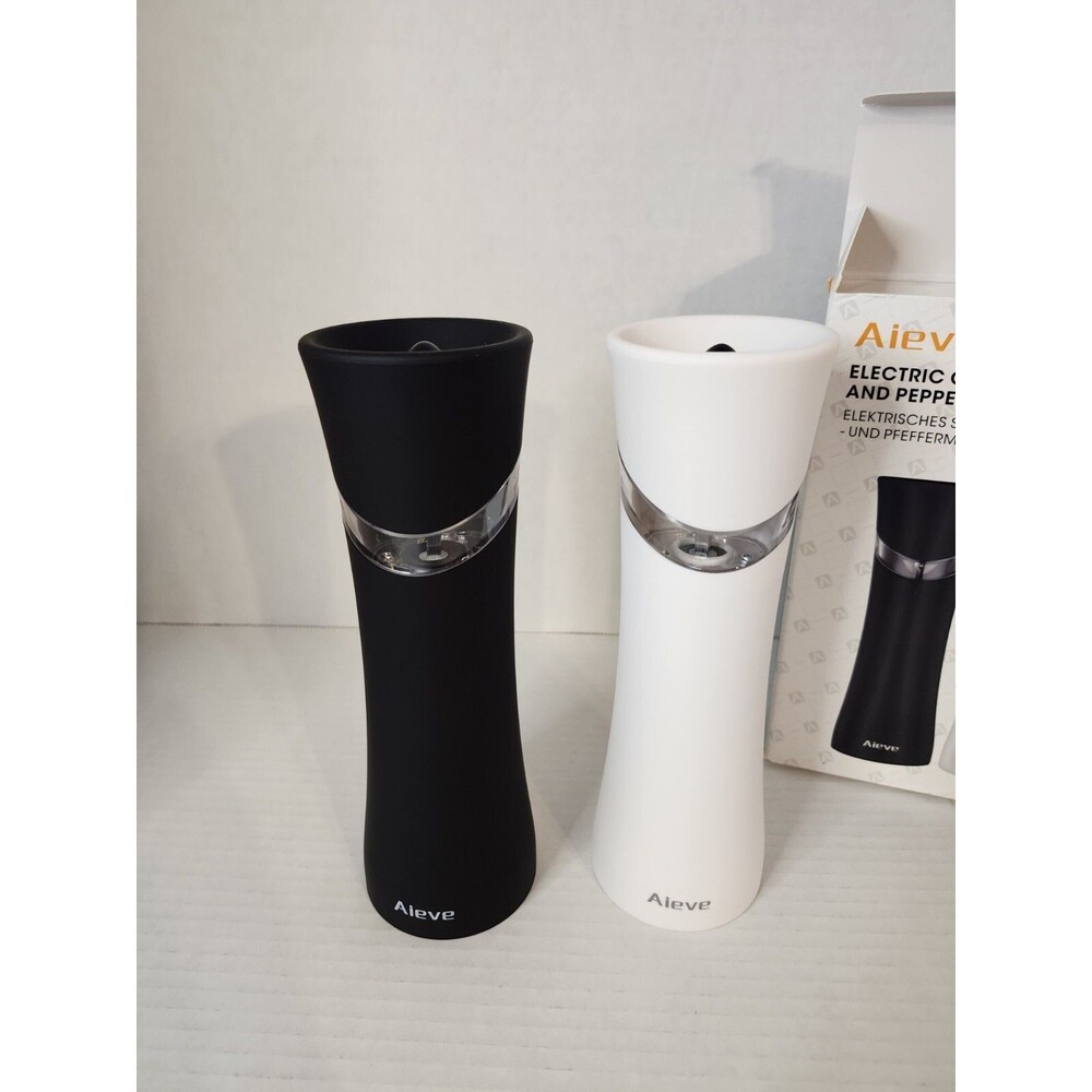 Aieve Electric Gravity Salt And Pepper Grinder Set